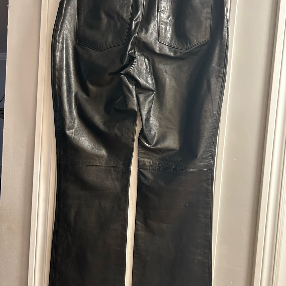RUDSAK Black Leather Straight-Leg Pants - Picture 2 of 12